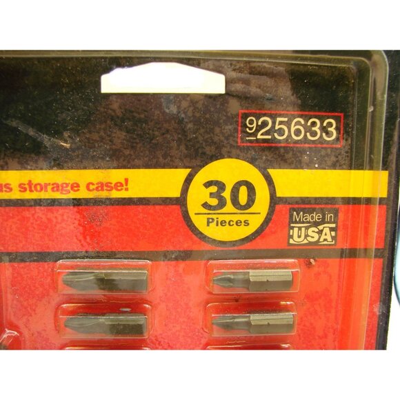 NEW Craftsman 30 Pc Screwdriver Bit Set w/ Storage Case Red 925633 NOS Seal Vtg - Picture 5 of 11